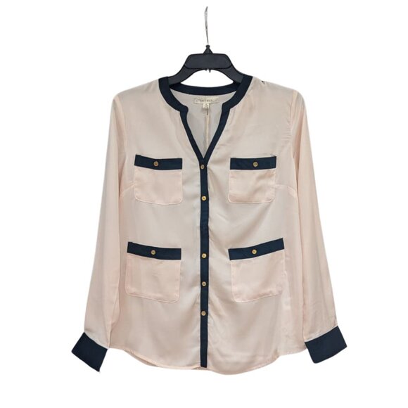 Alythea Contrast Blouse Ivory & Black – NWT (Sizes S & M) - Picture 2 of 4